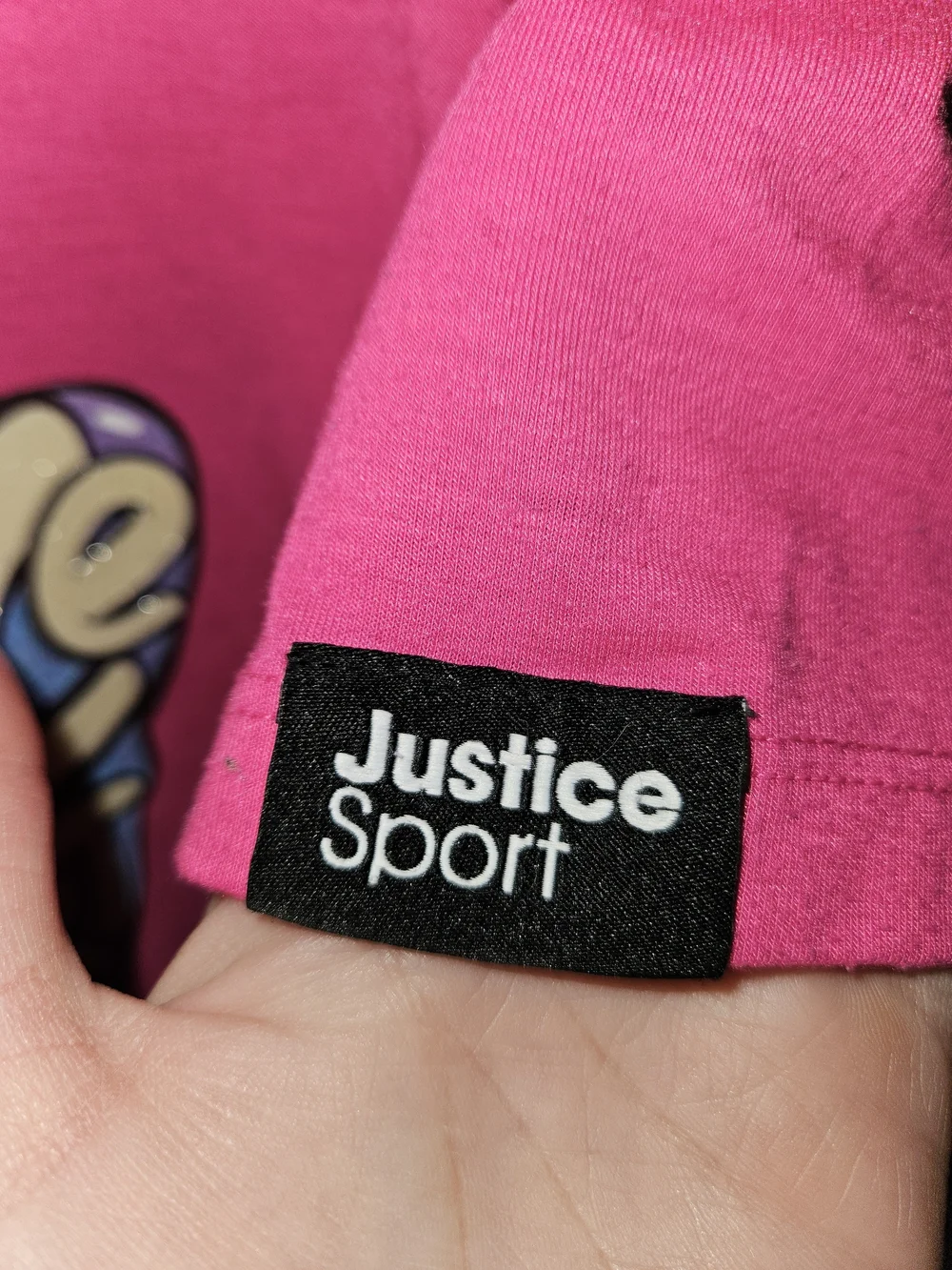 Justice Hot Pink Butterfly Graphic Tee